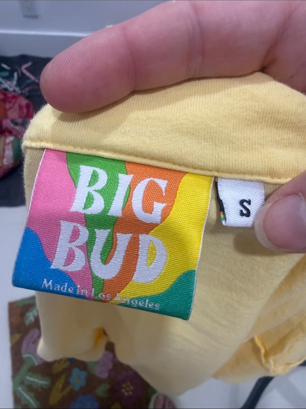 Big Bud Press Short-Sleeve Button-Down Polo in Pale Yellow - Picture 2 of 5